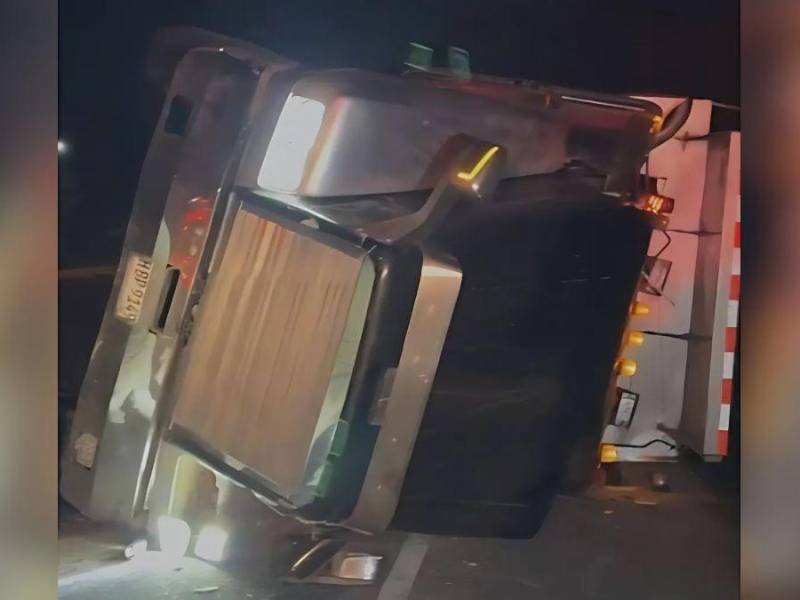 Rastra accidentada en Santa Cruz de Yojoa.