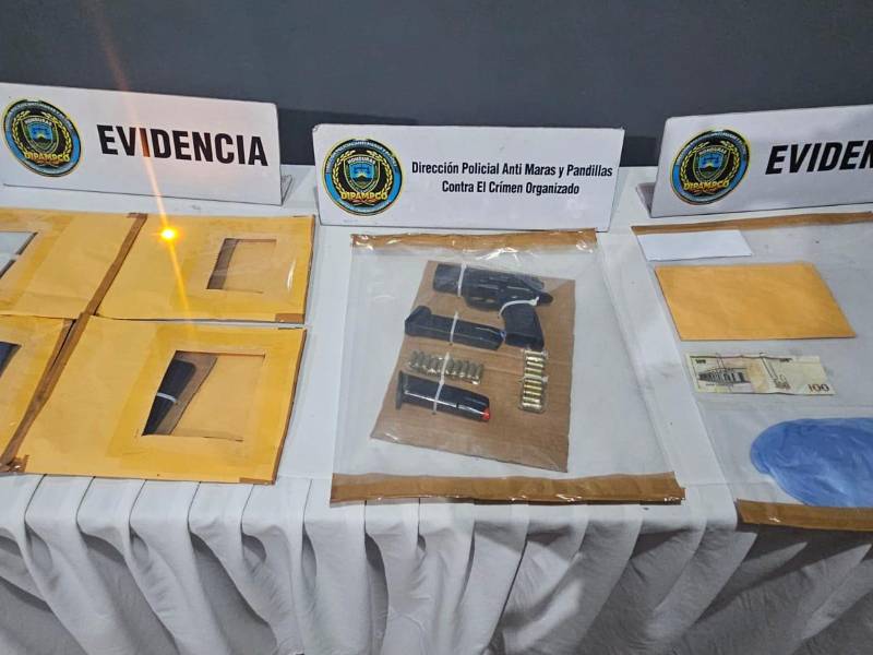 Evidencia decomisada.