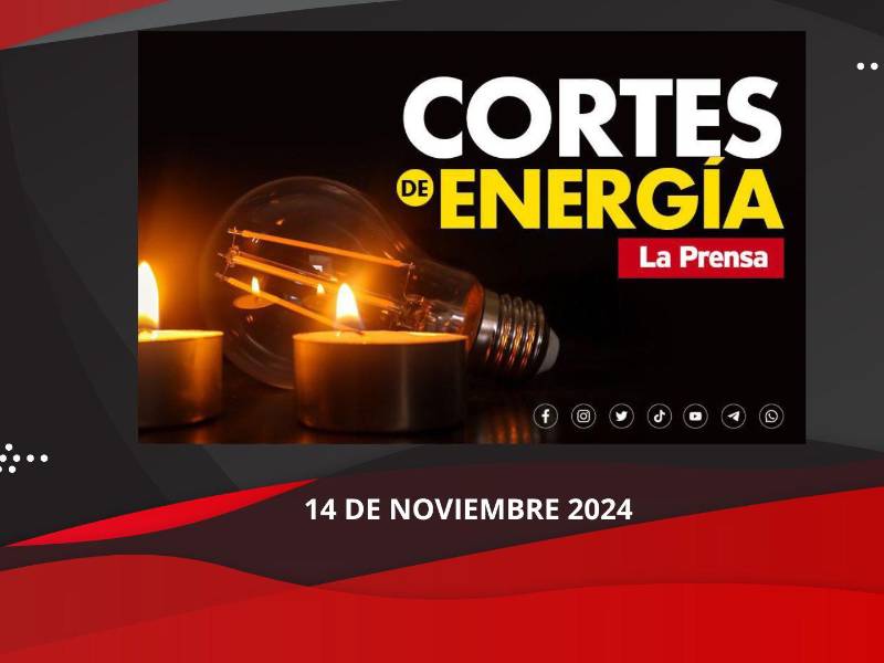 Cortes de energía del 14 de noviembre: Estas son las zonas afectadas