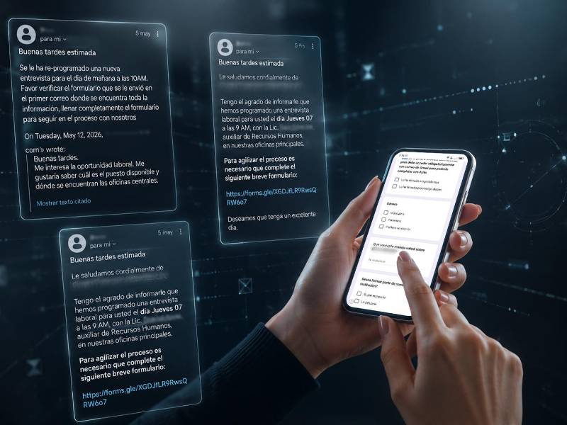 Los contactos llegan desde números internacionales, especialmente con prefijos de Colombia o Costa Rica y utilizan logos de empresas reales para aparentar legitimidad.
