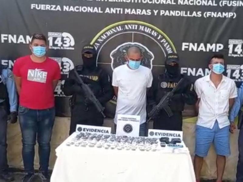 Los detenidos fueron presentados por la Policía de Comayagua.