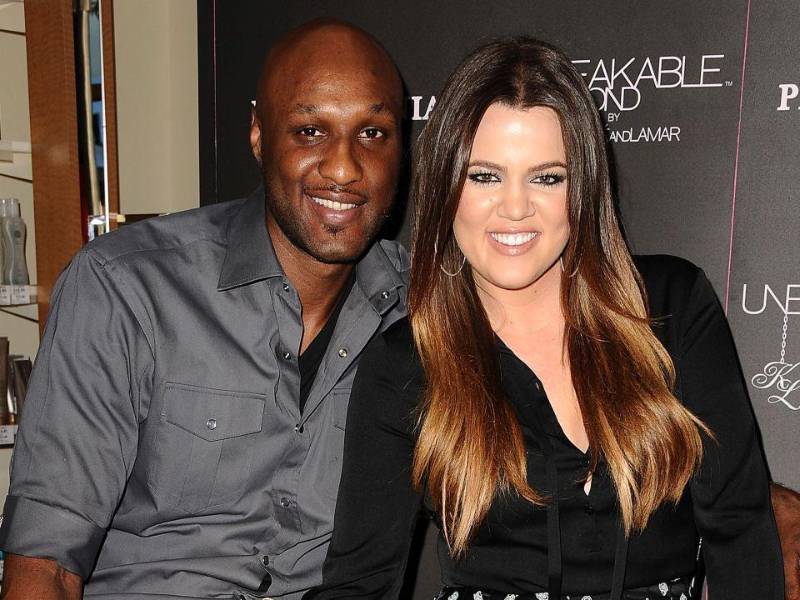 Lamar Odom y Khloé Kardashian en una foto de archivo.
