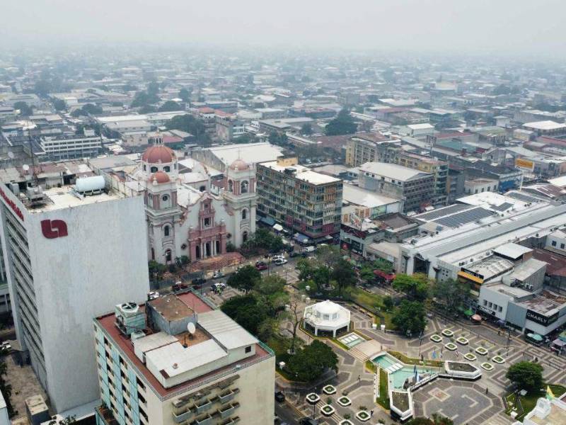 Fotografía panorámica del centro de San Pedro Sula.