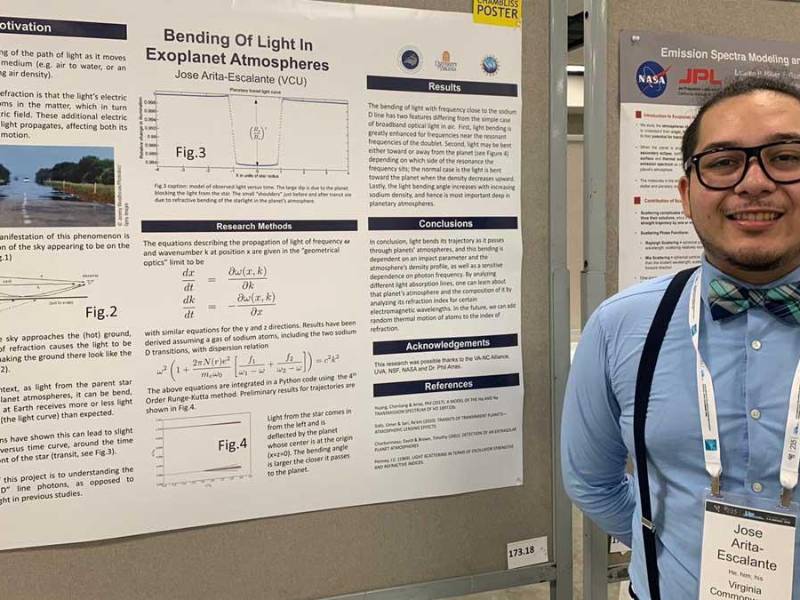 José Raúl Arita (22) fue presentando en la 236 reunión anual de la Sociedad Americana de Astronomía en Honolulu, Hawaii en enero 2020.