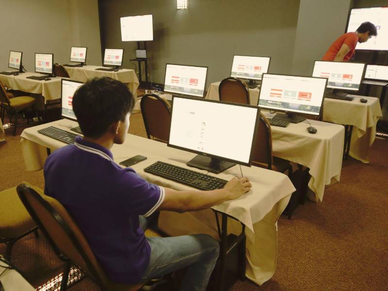 Área de cómputo del Centro Logístico Electoral (CLE)