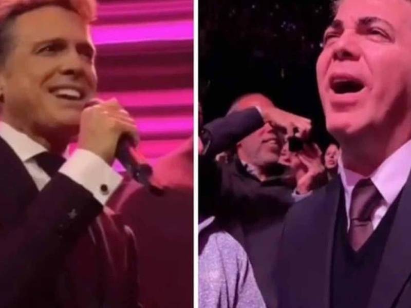 Cristian Castro durante el concierto de Luis Miguel en Argentina.