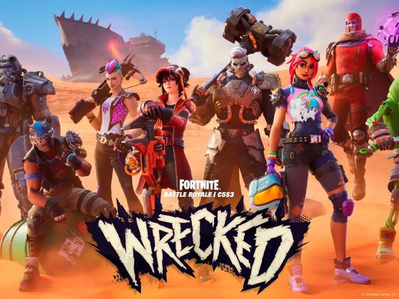 La temporada 3 del Capítulo 5 se titula oficialmente Wrecked y está oficialmente disponible en este momento y, como se mencionó, lleva un disfraz de Mad Max fuera de marca.