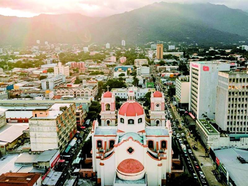 Panorámica del centro de San Pedro Sula,.