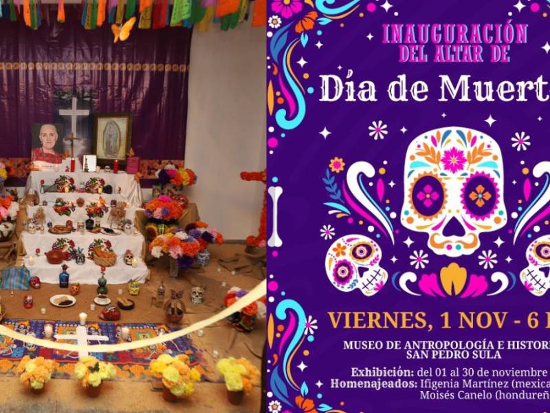 Imagen del altar de muertos exhibido en noviembre del 2023, en el Museo de Antropología e Historia de SPS.