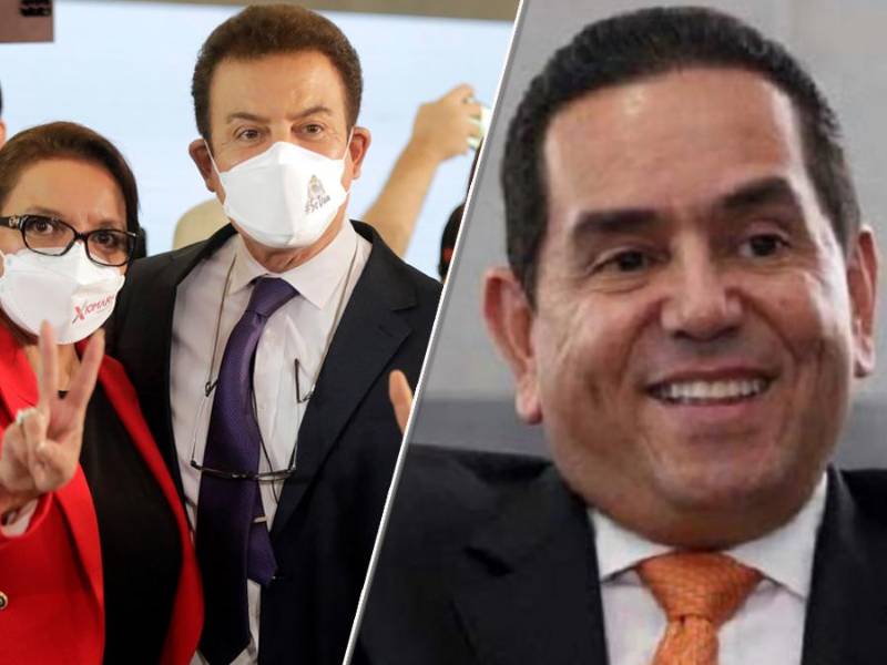 Composición fotográfica de Xiomara Castro, Salvador Nasralla y Antonio Rivera Callejas.