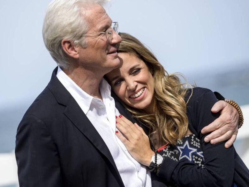 Richard Gere y su esposa Alejandra Silva en una foto de archivo.