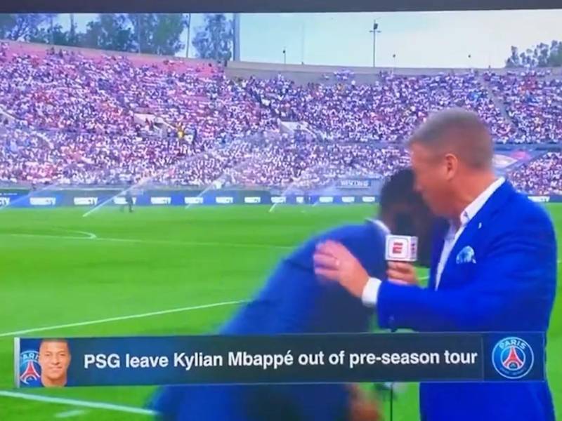 Analista de ESPN se desploma en vivo en la previa del Real Madrid-Milan