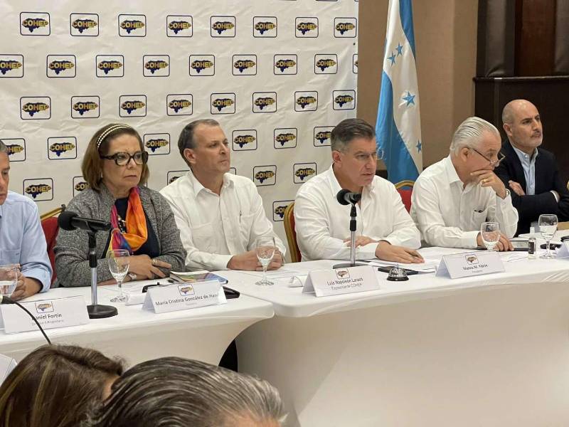 La asamblea de las gremiales que integran el Cohep durante su reunión en la CCIC. Foto: M.Valenzuela