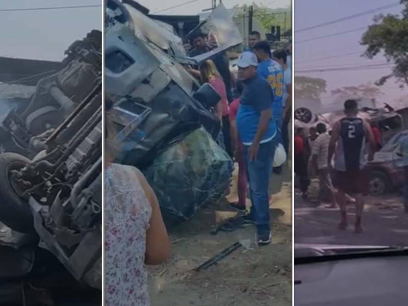 El rapidito quedó con las llantas hacia arriba.