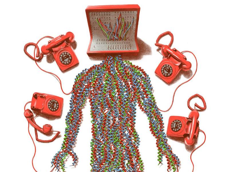 Ilustracion sobre las terminaciones nerviosas de la piel.