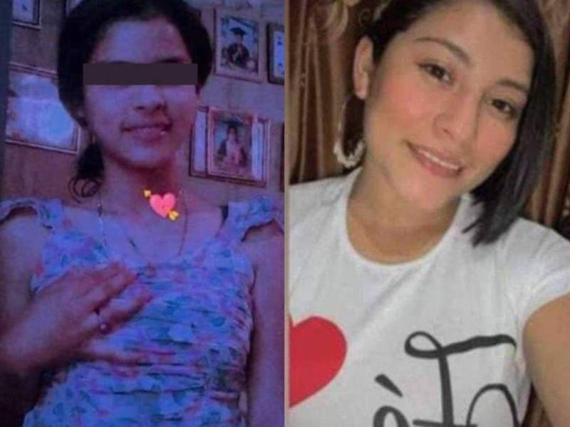 Fotografías en vida de Angie Cortés (13) y Jazmín López (24).