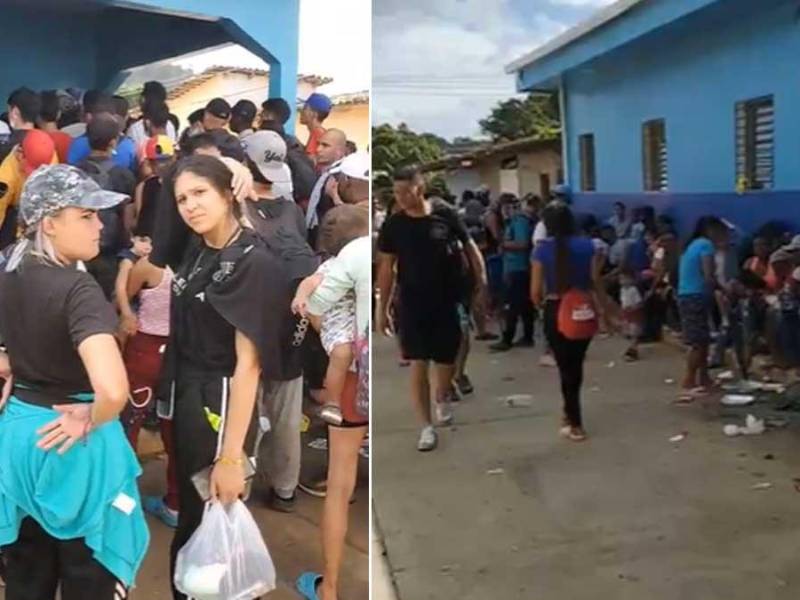 Foto de archivo de migrantes en Trojes, El Paraíso.