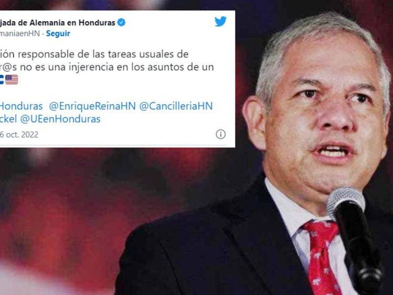 La embajada de Alemania envió su mensaje a través de Twitter.