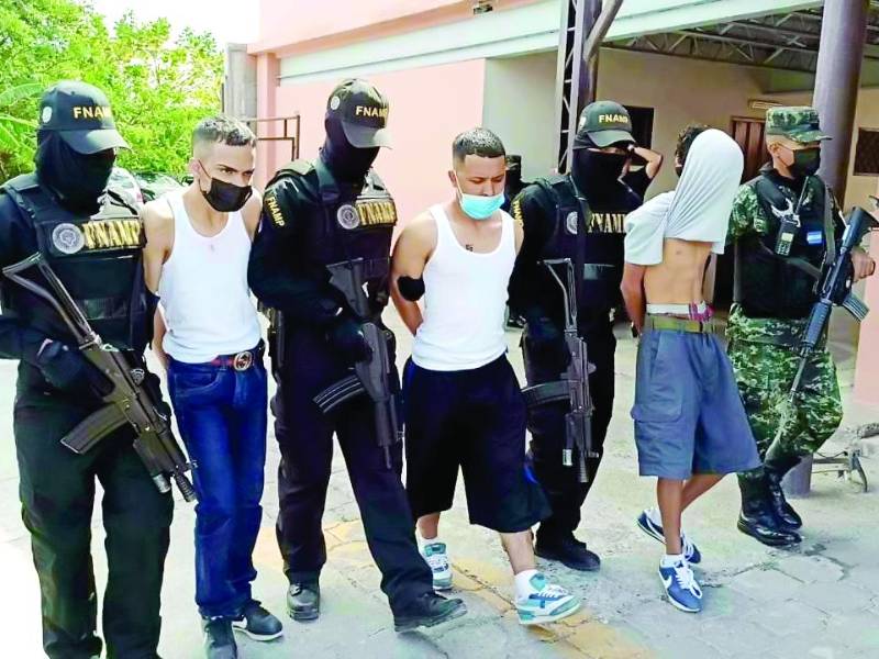 En Tegucigalpa en las colonias Betania y El Pedregal, agentes de la FNAMP detuvieron a supuestos miembros de organizaciones criminales también a la vez desmantelaron centros de distribución de drogas en otras ciudades.