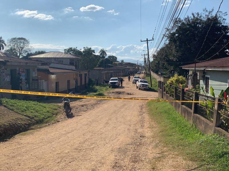 Vista de la escena del crimen.