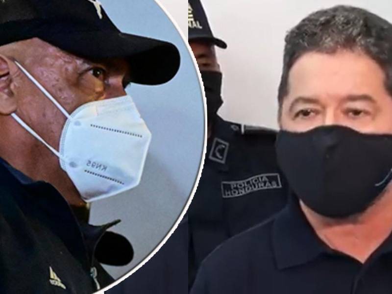 Juan Carlos “El Tigre” Bonilla, exdirector de la Policía, y Ramón Sabillón, actual ministro de Seguridad.