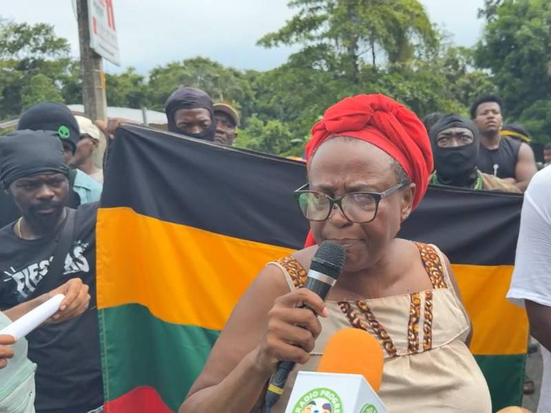 Mirian Miranda, presidenta de Ofraneh, aseguró que no descansarán en su lucha hasta lograr la libertad de los miembros de la comunidad garífuna judicializados.