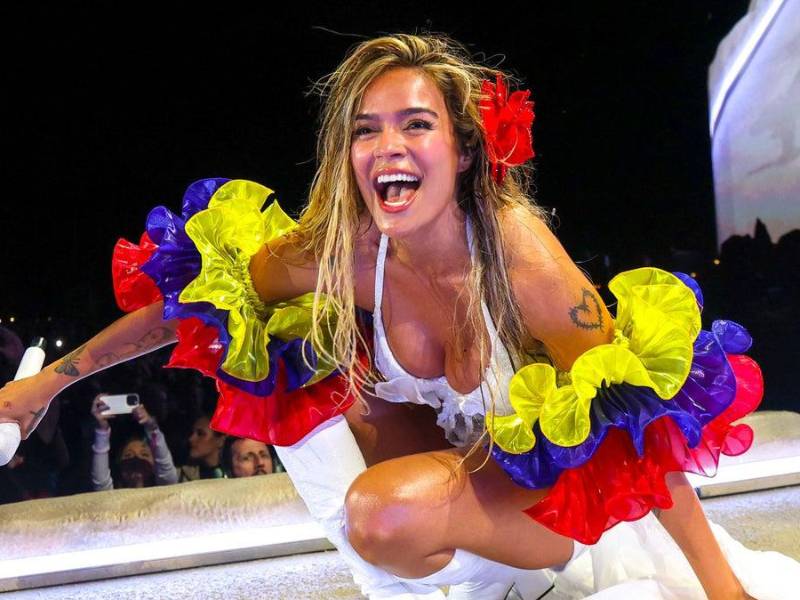 La colombiana Karol G durante el segunfo fin de semana del Festival de Coachella.