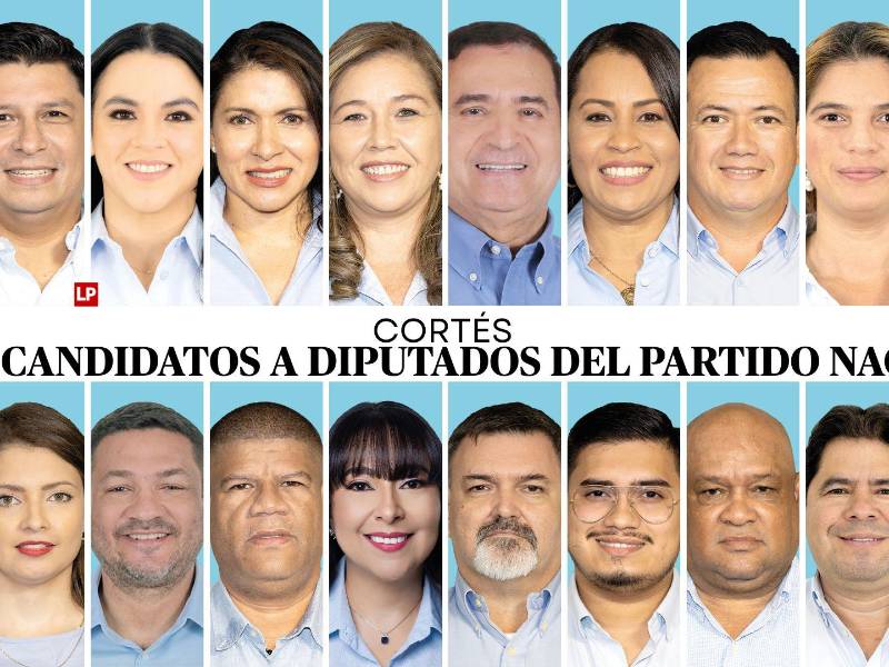 Los primeros 10 de los 20 candidatos del PN son: José Jaar, Roberto Enrique Cosenza, Daisy Maria Andonie, Brenda Mercedes Flores, Cinthya Hawit, Alberto Chedrani, Johanna Goretty Costa, Santos Roberto Peña, Shaaron Elizabeth Izaguirre Hedman y Sandra Nohemy Ramírez.