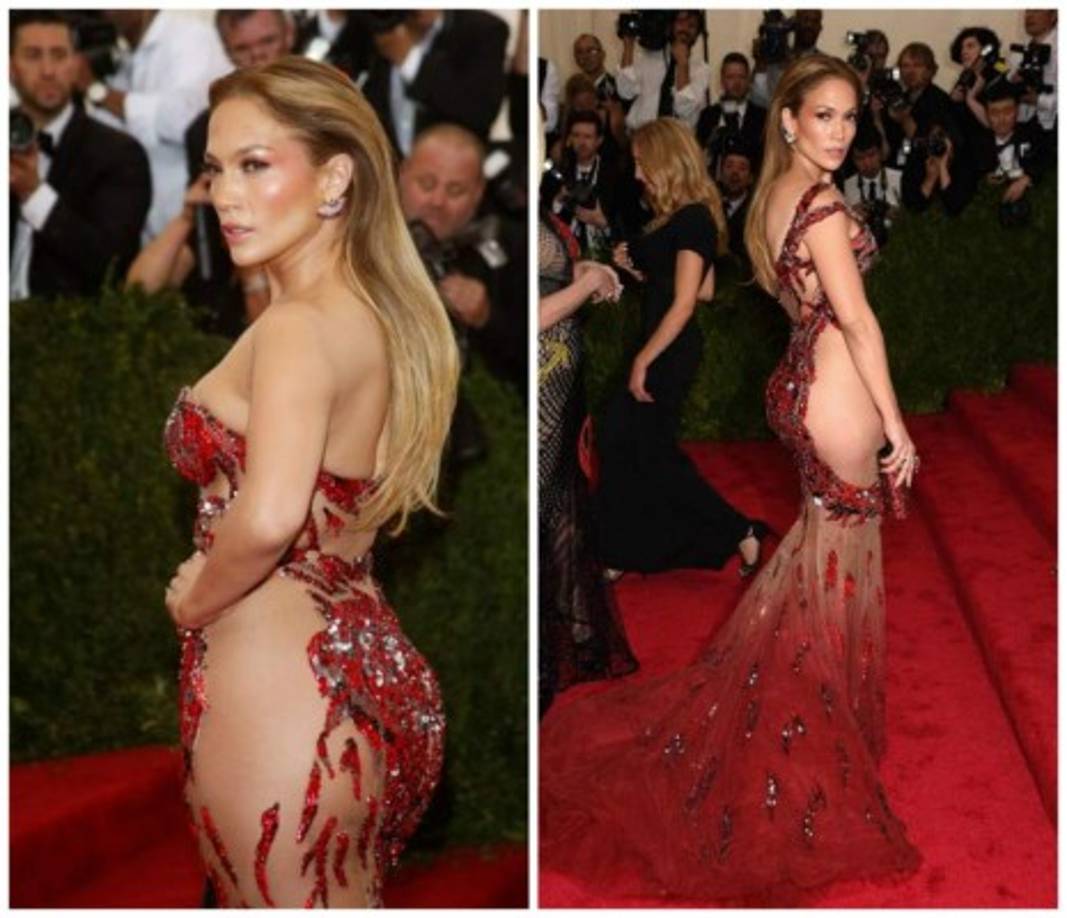 En la alfombra de la gala de los MET 2015 arrasó con un vestido que tuvo que llevar sin ropa interior, si no fue así tuvo a un diseñador muy ingenioso.