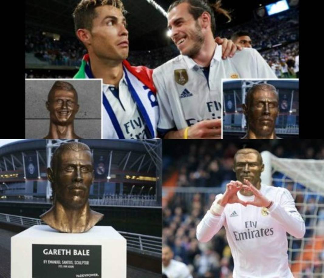 Ahora Gareth Bale es objeto de burlas y memes con su busto. Hace unos días fue Cristiano Ronaldo y ahora el galés.