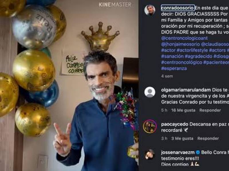 El pasado 26 de octubre, Conrado Osorio celebró su cumpleaños desde el hospital.