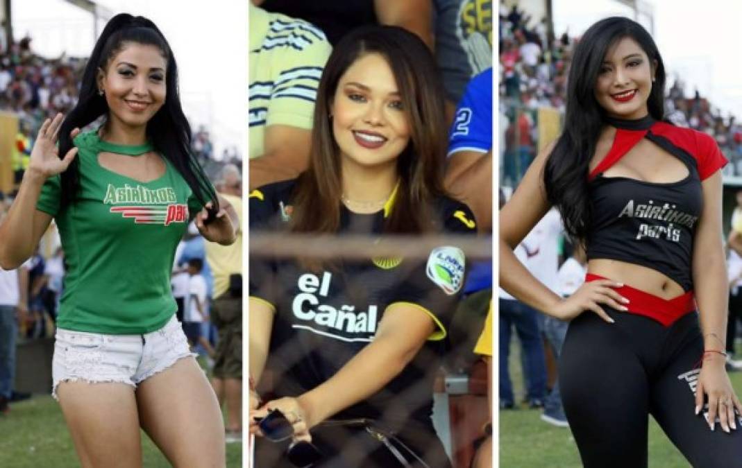 Hermosas chicas han adornado los partidos de la jornada 11 del Torneo Apertura 2018 de la Liga Nacional del fútbol hondureño.