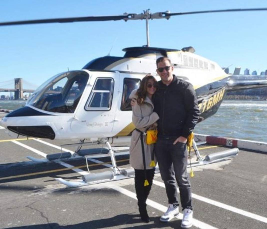 Howes llevó a Yanet a dar una vuelta en helicóptero para ver la Gran Manzana desde las nubes.
