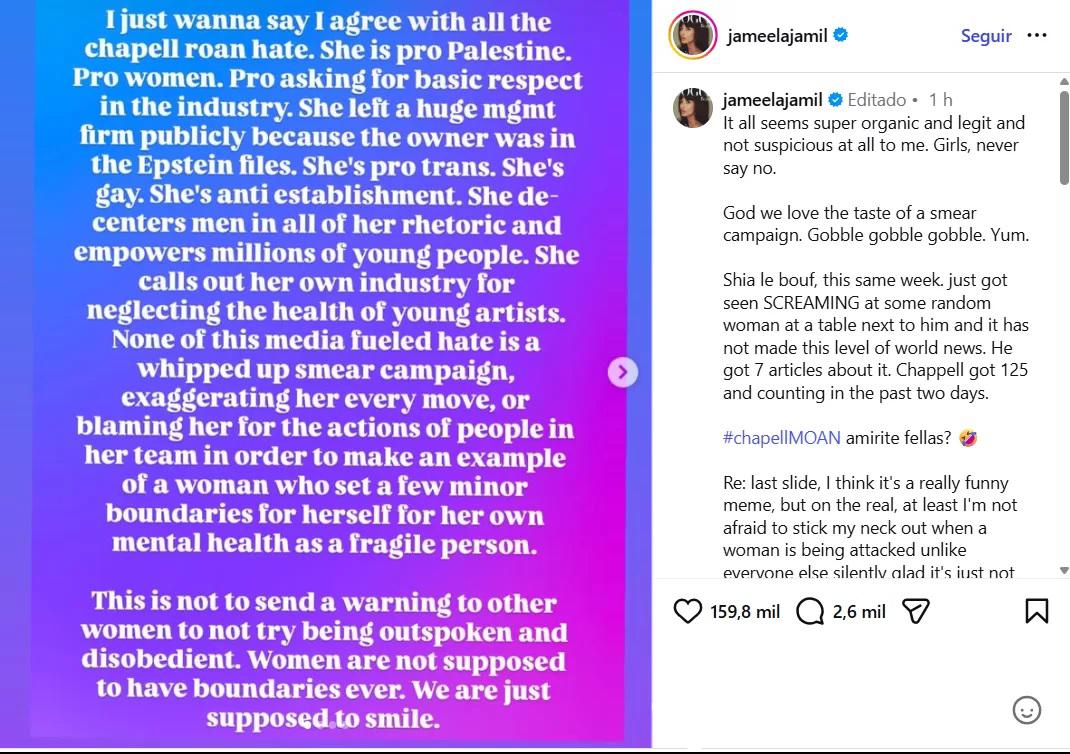 Actriz defiende a Chappell Roan tras polémica con una niña en Brasil