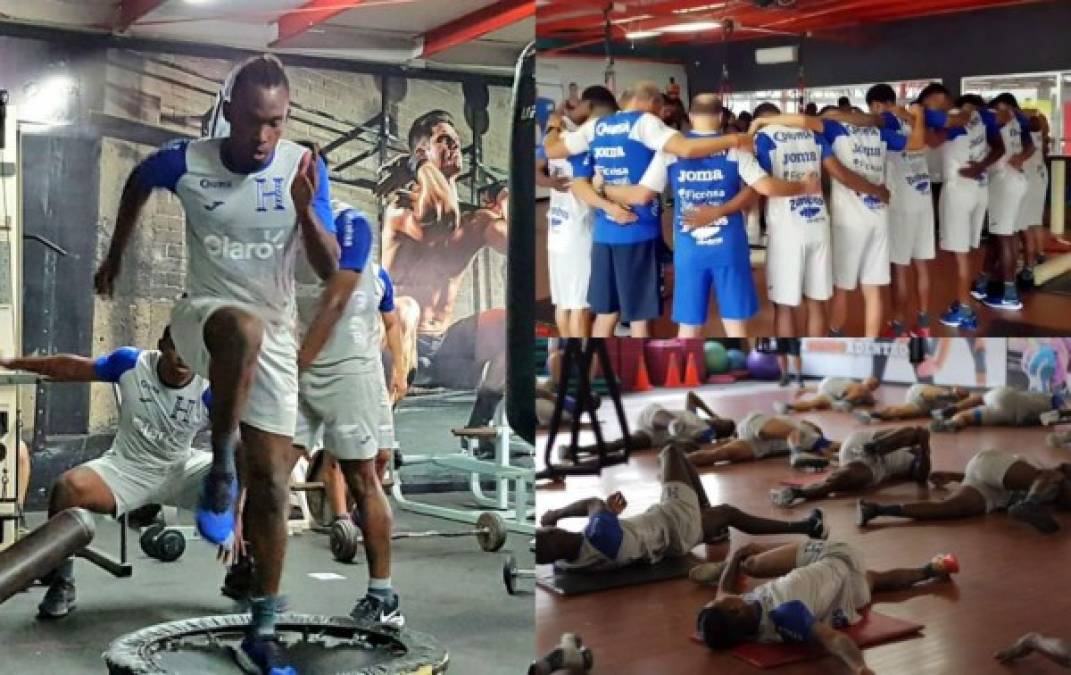 La Selección de Honduras tuvo una mañana de mucho trabajo de gimnasio continuando con la preparación para el partido amistoso contra Ecuador el martes 26 de marzo. Fotos @FenafuthOrg