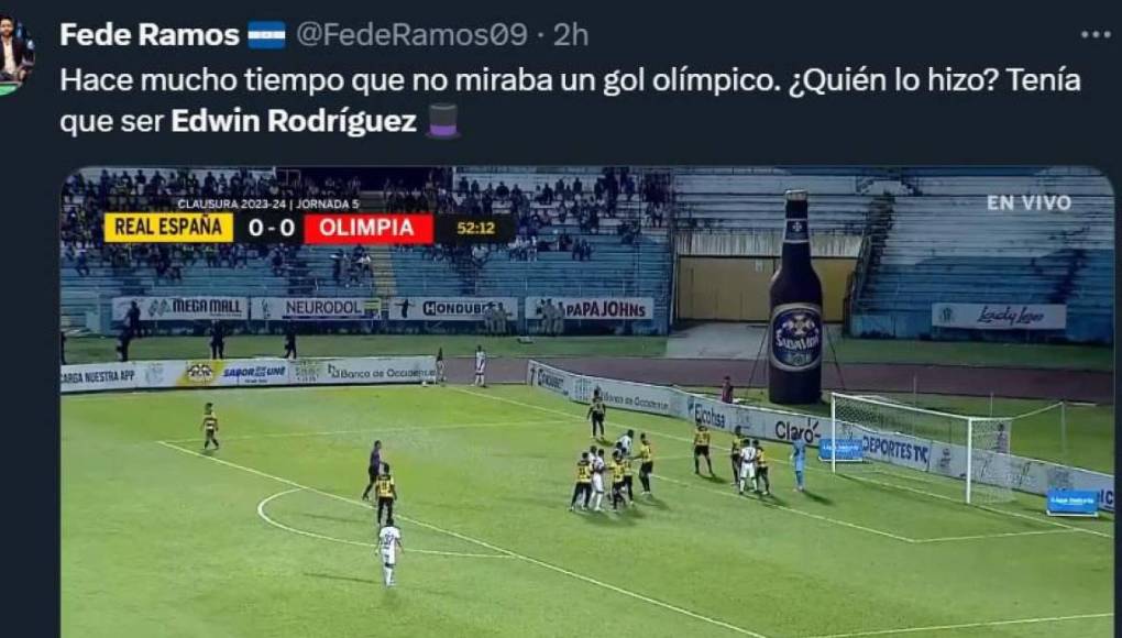 Prensa hondureña e internacional destacaron la genialidad de Edwin Rodríguez.