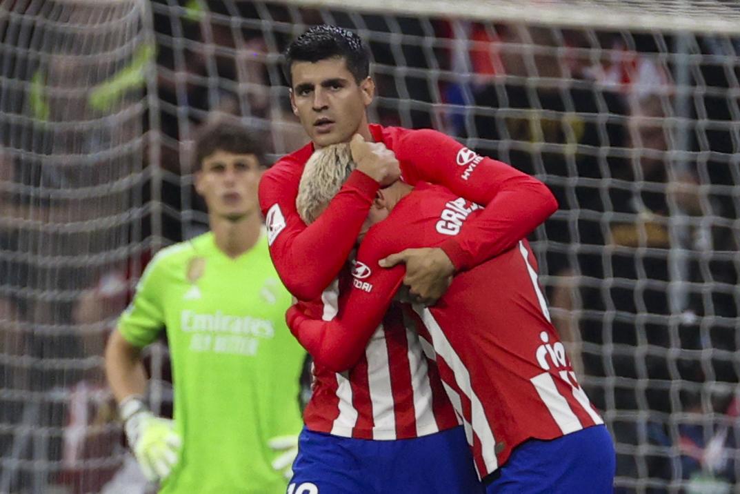 Álvaro Morata y Griezmann anotaron los goles a favor del Atlético de Madrid.