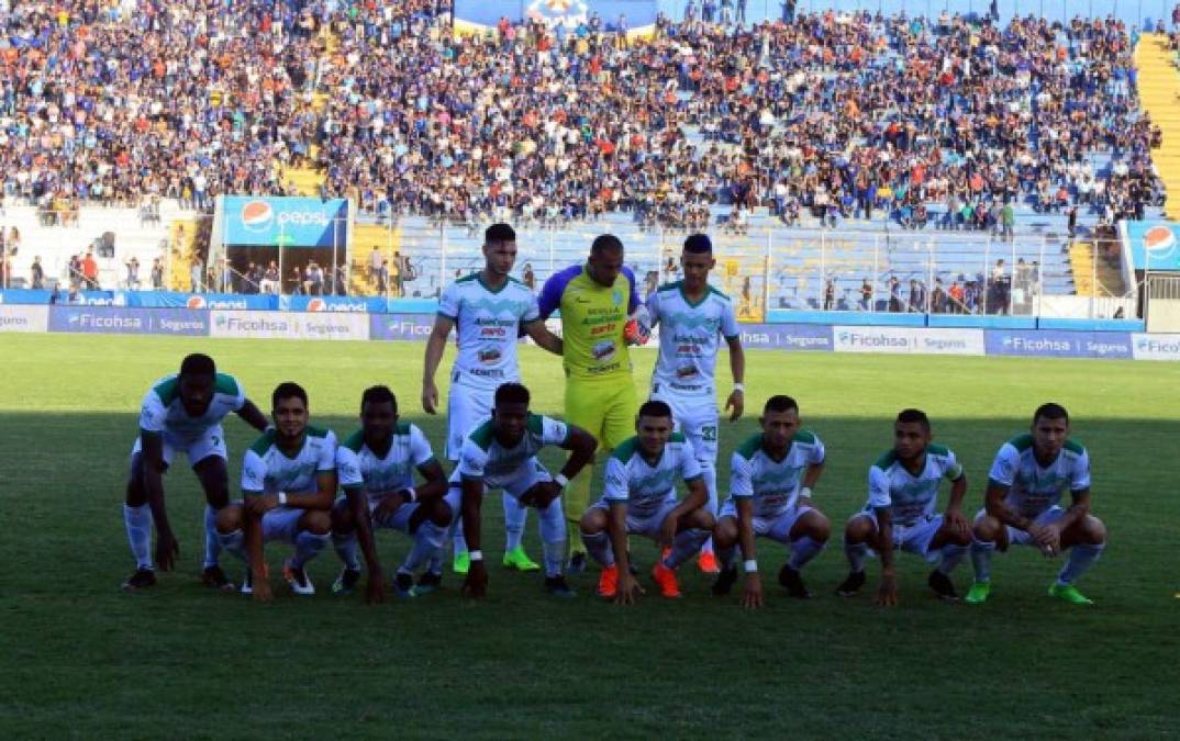 El posado de los 11 titulares del Platense contra Motagua.