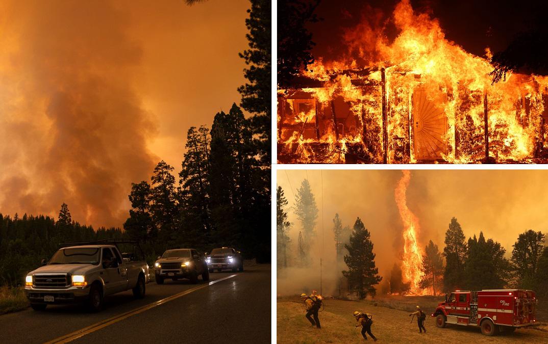 Infierno en California: Miles huyen de feroces incendios en medio de ola de calor que sofoca a EEUU