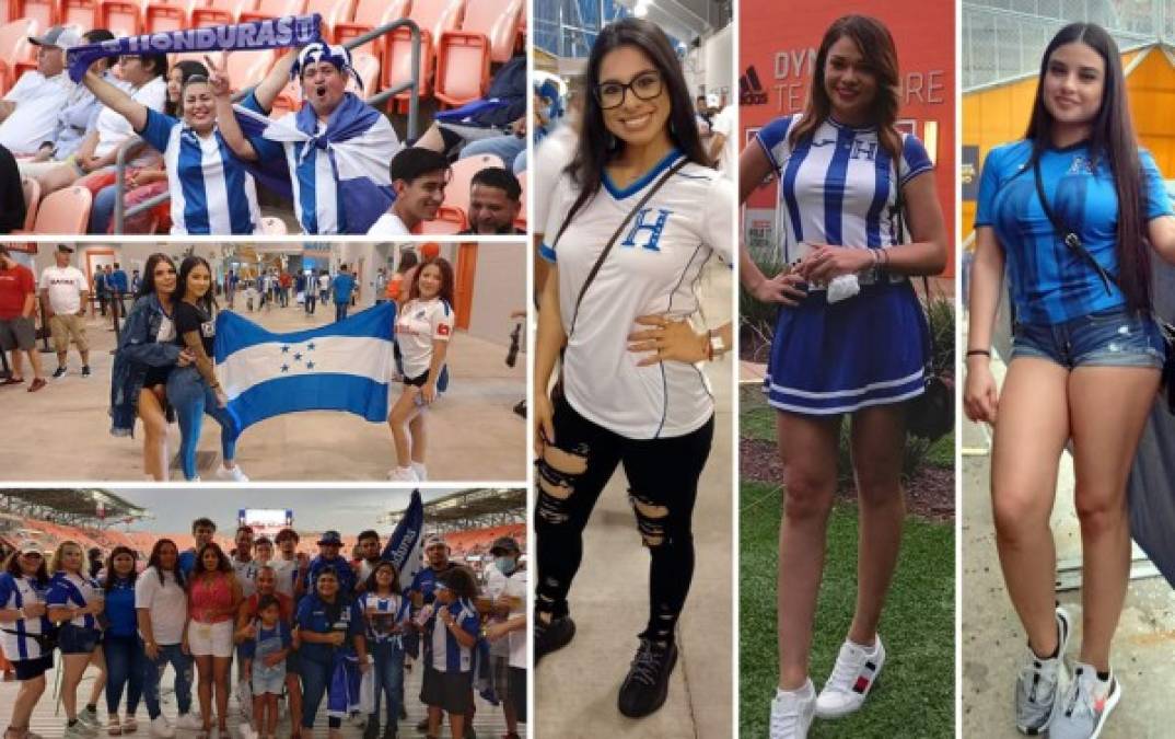 Tremendo ambiente se vive en el partido de la Selección de Honduras contra Granada por la primera jornada del Grupo D de la Copa Oro. Bellas chicas adornan el estadio BBVA Compass de Houston.
