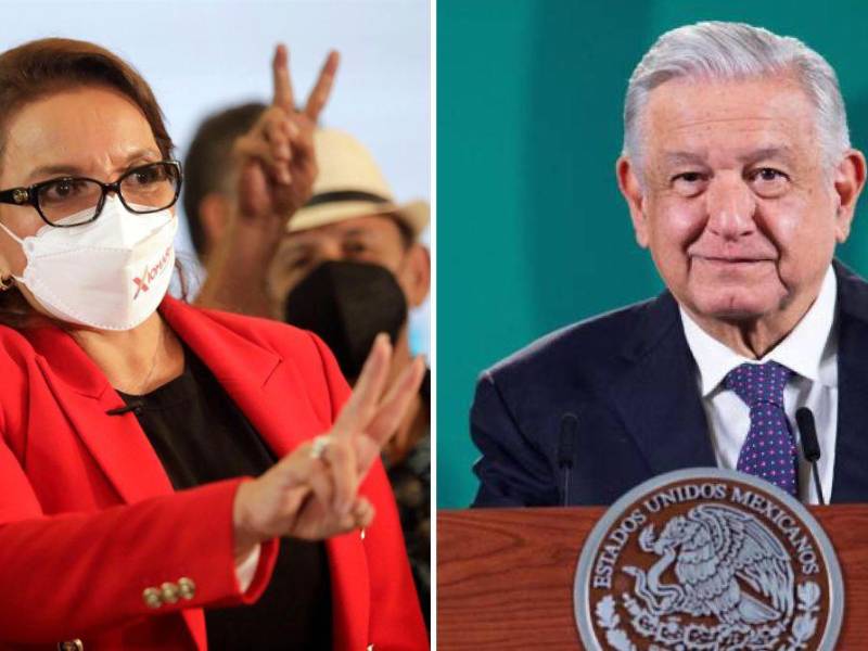 Xiomara Castro, presidenta electa de Honduras y Andrés Manuel López Obrador, presidente de México.