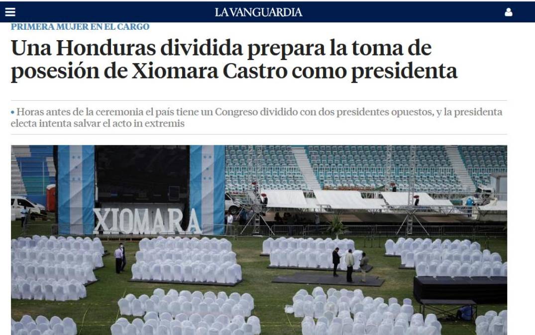 Medios internacionales destacan toma de posesión de Xiomara Castro en Honduras