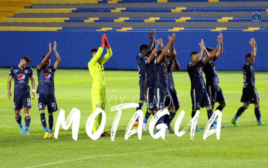 Los jugadores del Motagua agradecieron el apoyo de los aficionados motagüenses que estuvieron presentes en el estadio Universitario de la Ciudad de Panamá.