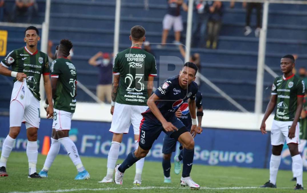 El defensor Carlos Meléndez abrió el marcador en el estadio Nacional de Tegucigalpa. El zaguero marcó su primer gol como jugador del Motagua.
