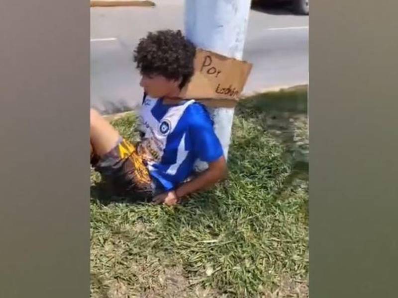 Ceibeños atrapan y amarran a presunto asaltante: Ya no se aguanta