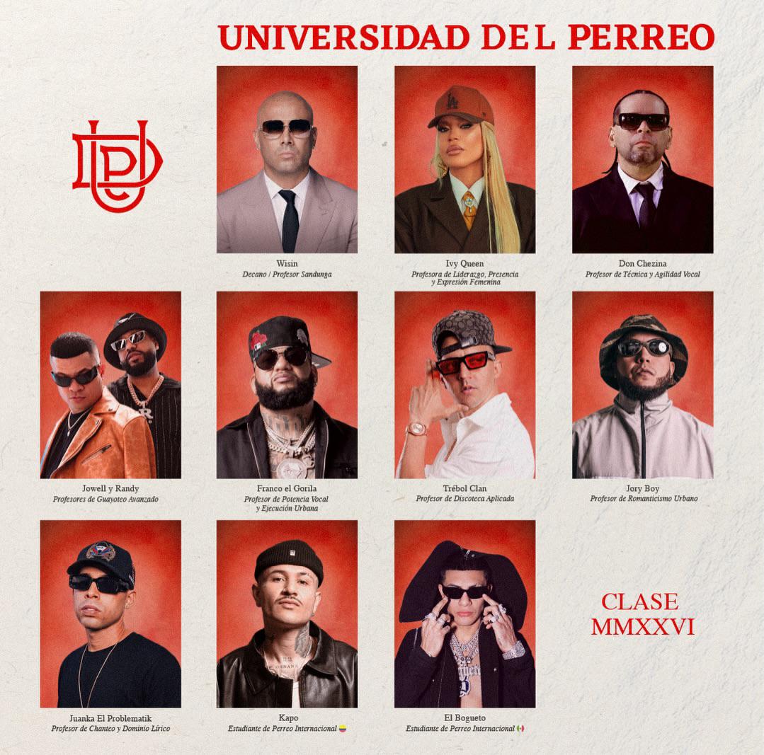 Wisin presenta la plantilla de catedráticos de la Universidad del Perreo