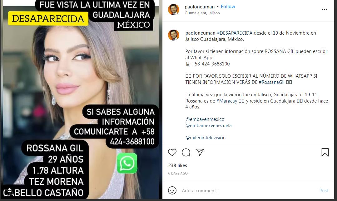 El cronista de certámenes de belleza, Paolo Neuman, compartió este anuncio.