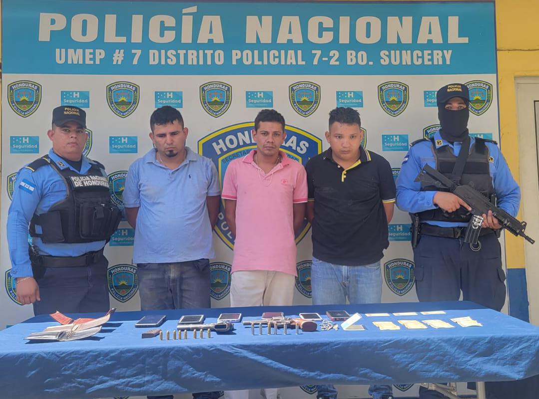 Capturan a tres supuestos asaltantes de buses en San Pedro Sula