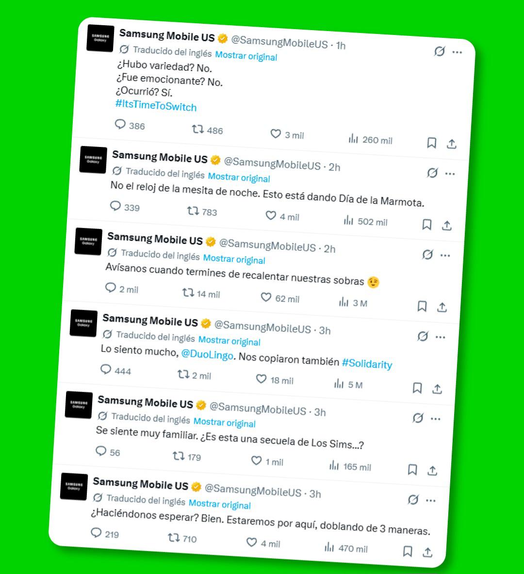 Samsung y Duolingo se burlan del iPhone Duo: así reaccionaron las redes