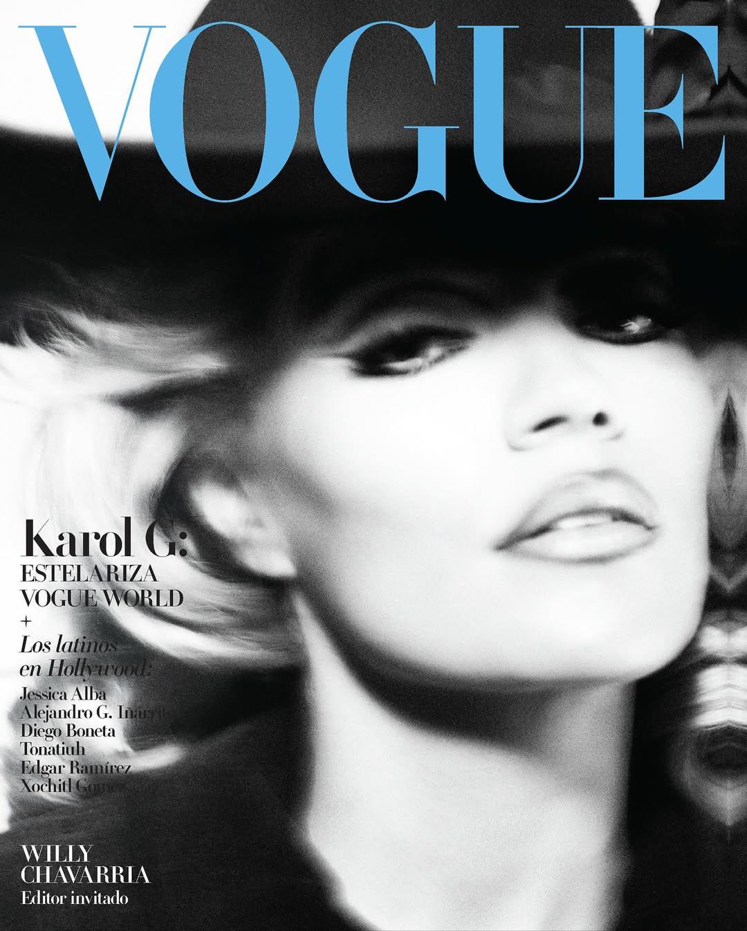 Karol G en la portada de Vogue México y Latinoamérica: Una versión de mí que vive en otro tiempo